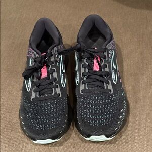 Brooks Black and Pink Glycerin Running Shoes